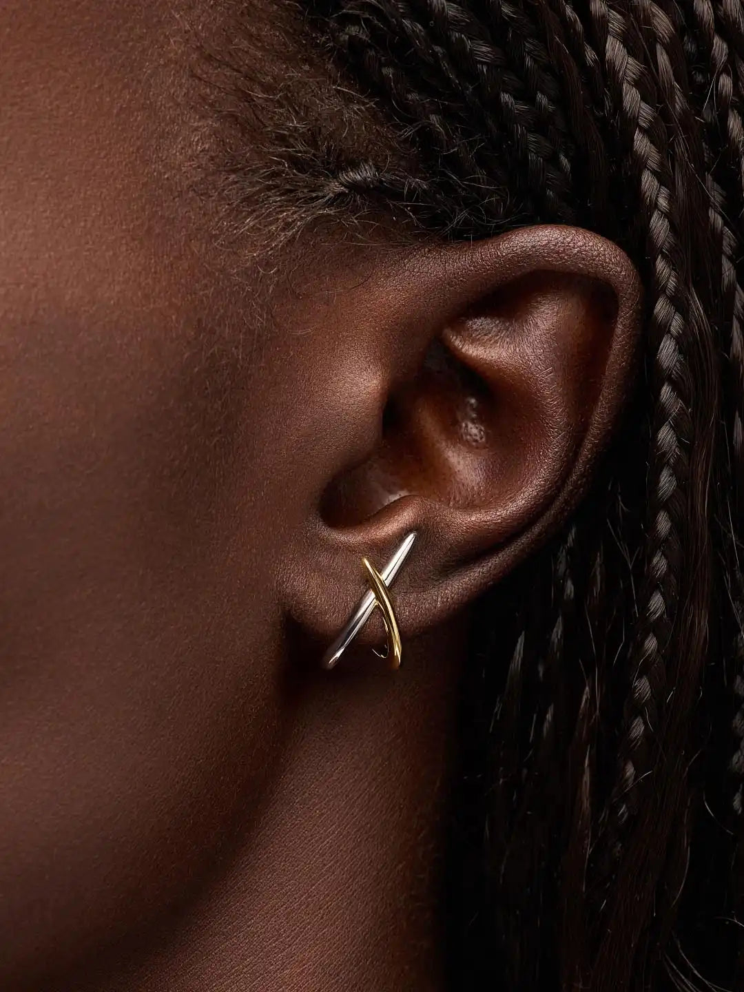 Gold Stud Earrings - Sloane Pave