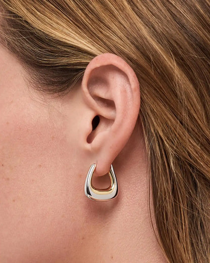 Statement Earrings - Dakota Marble Blue