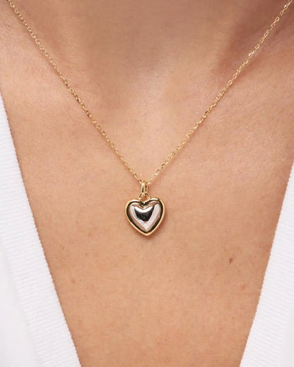 Gold Heart Necklace - Lev Small