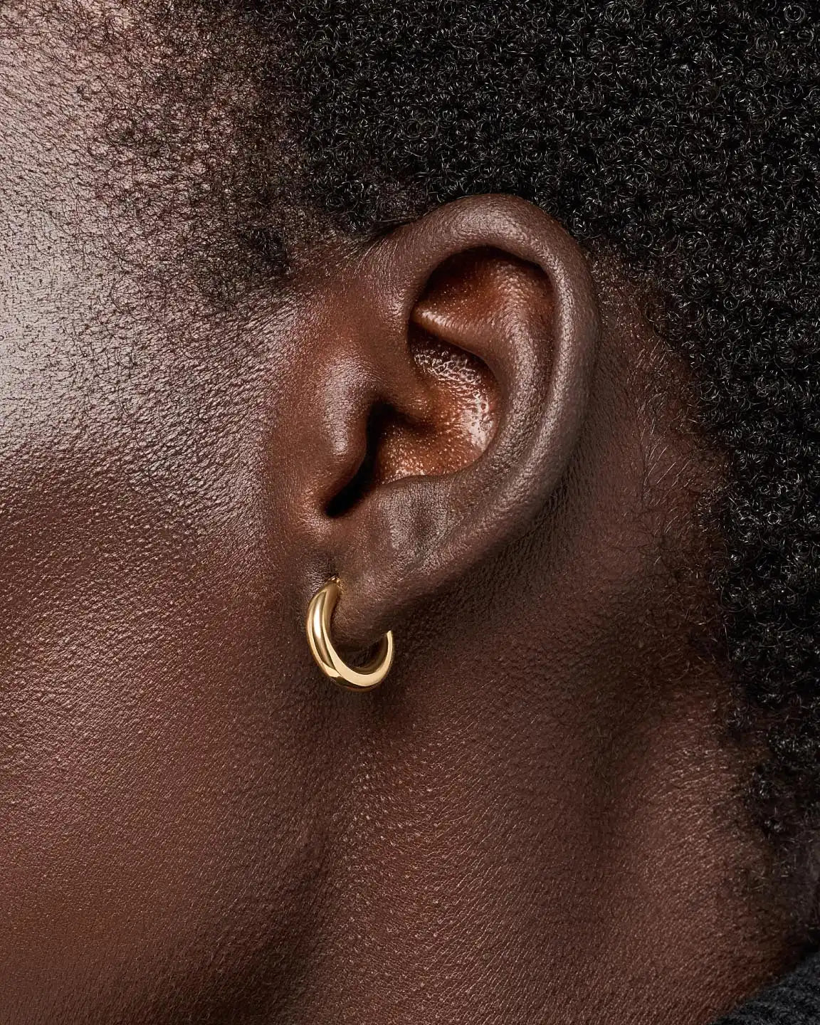Chunky Gold Hoop Earrings - Gold Classic Hoops Mini