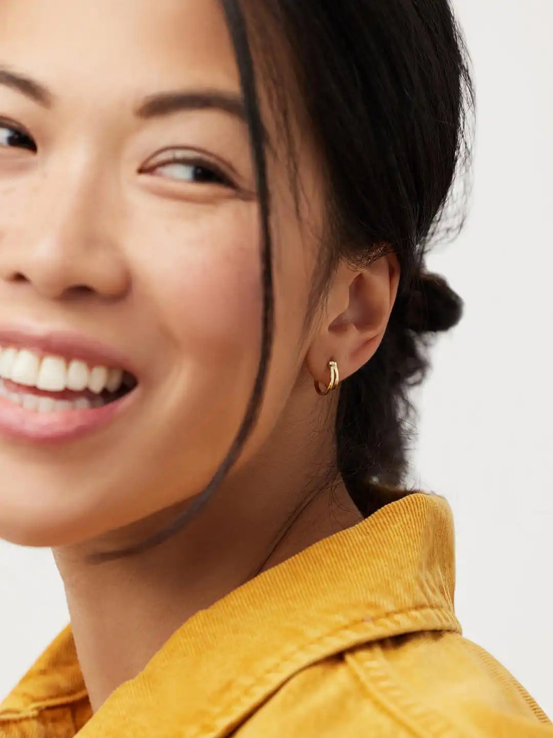 Double Hoop Earrings - Gold Double Hoops