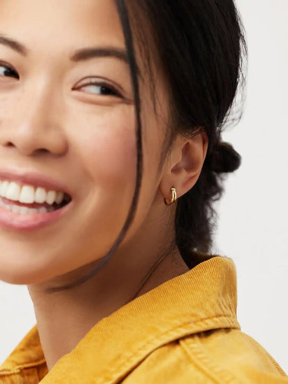 Double Hoop Earrings - Gold Double Hoops