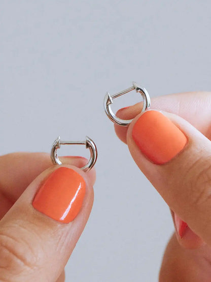 Sterling Silver - Mini Huggie Hoops