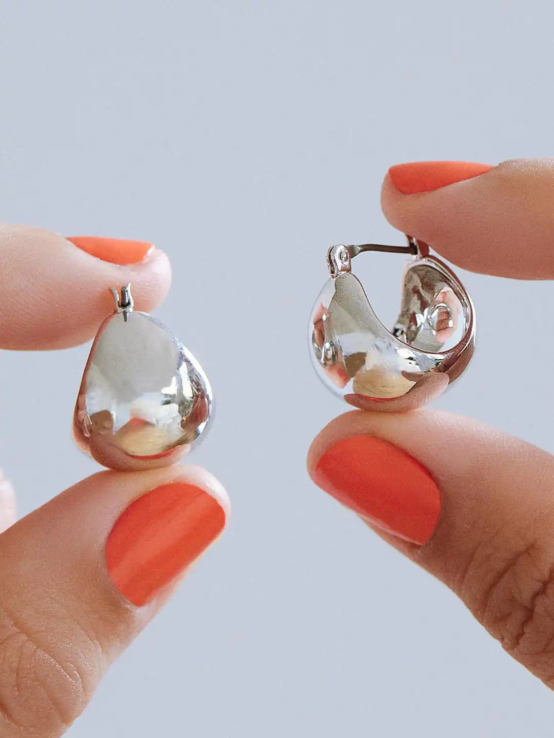 Statement Earrings - Mini Abby Marble Blue