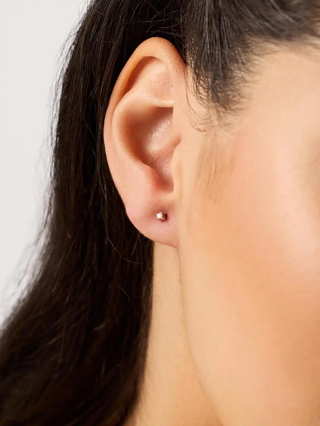Lab Grown Diamond Earrings - Gold Mini Diamond Studs