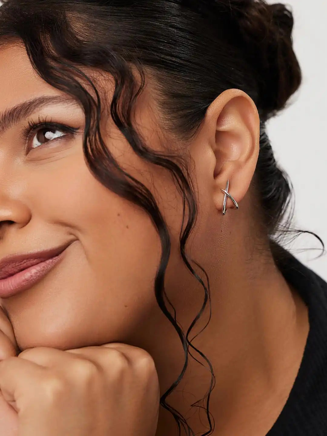 Gold Stud Earrings - Sloane Pave