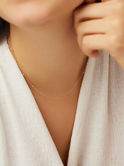 Dainty Gold Necklace - Gold Satellite Necklace