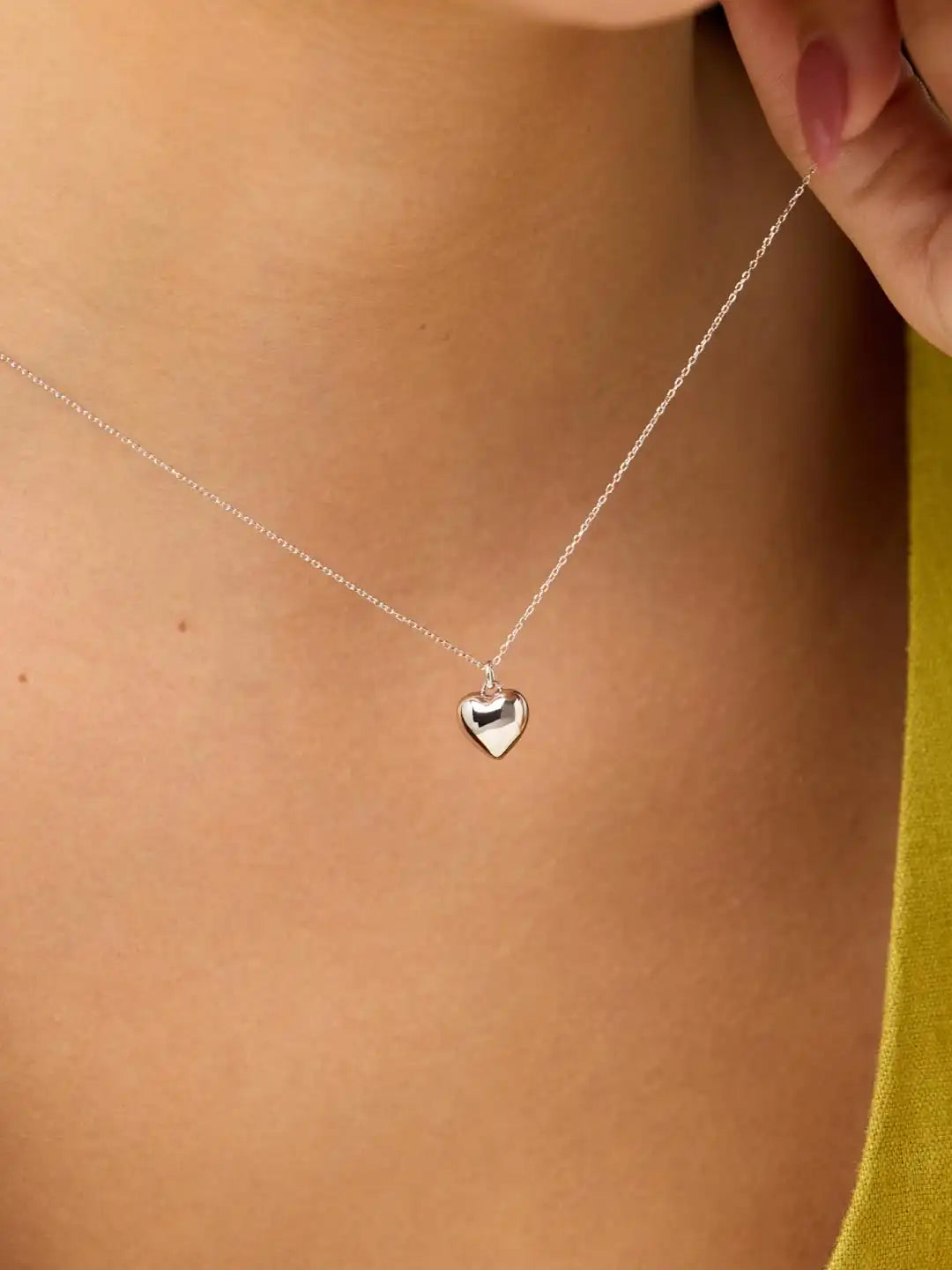 Gold Heart Necklace - Lev Small