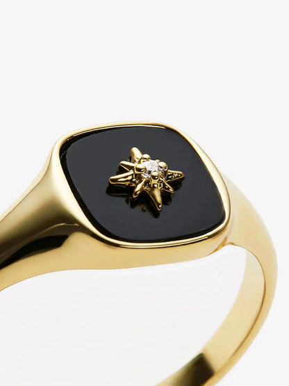 Gold Signet Ring - Amara Mother of Pearl