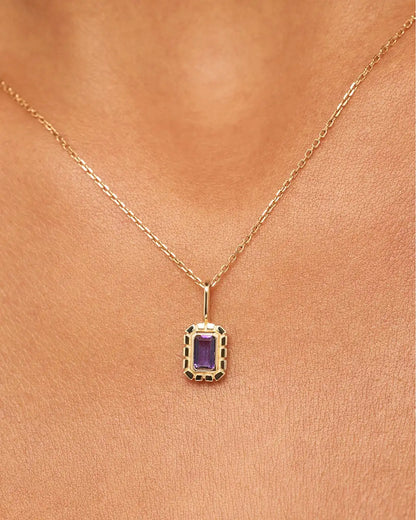 Solid Yellow Gold - Green Sapphire Heirloom Charm
