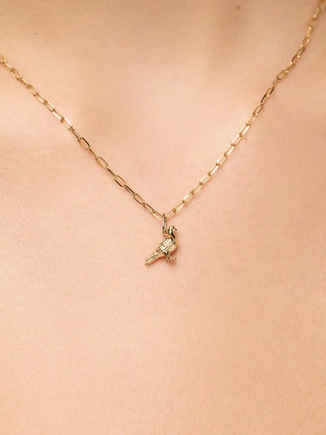 Solid Yellow Gold - Pigeon Charm