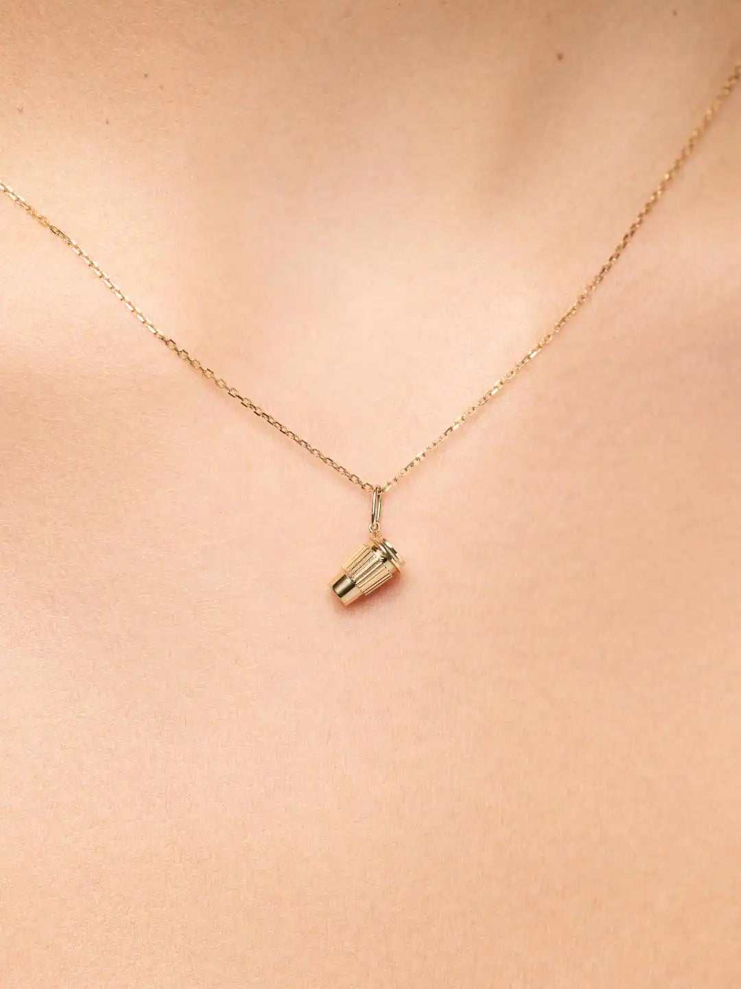 Solid Yellow Gold - Coffee Cup Charm