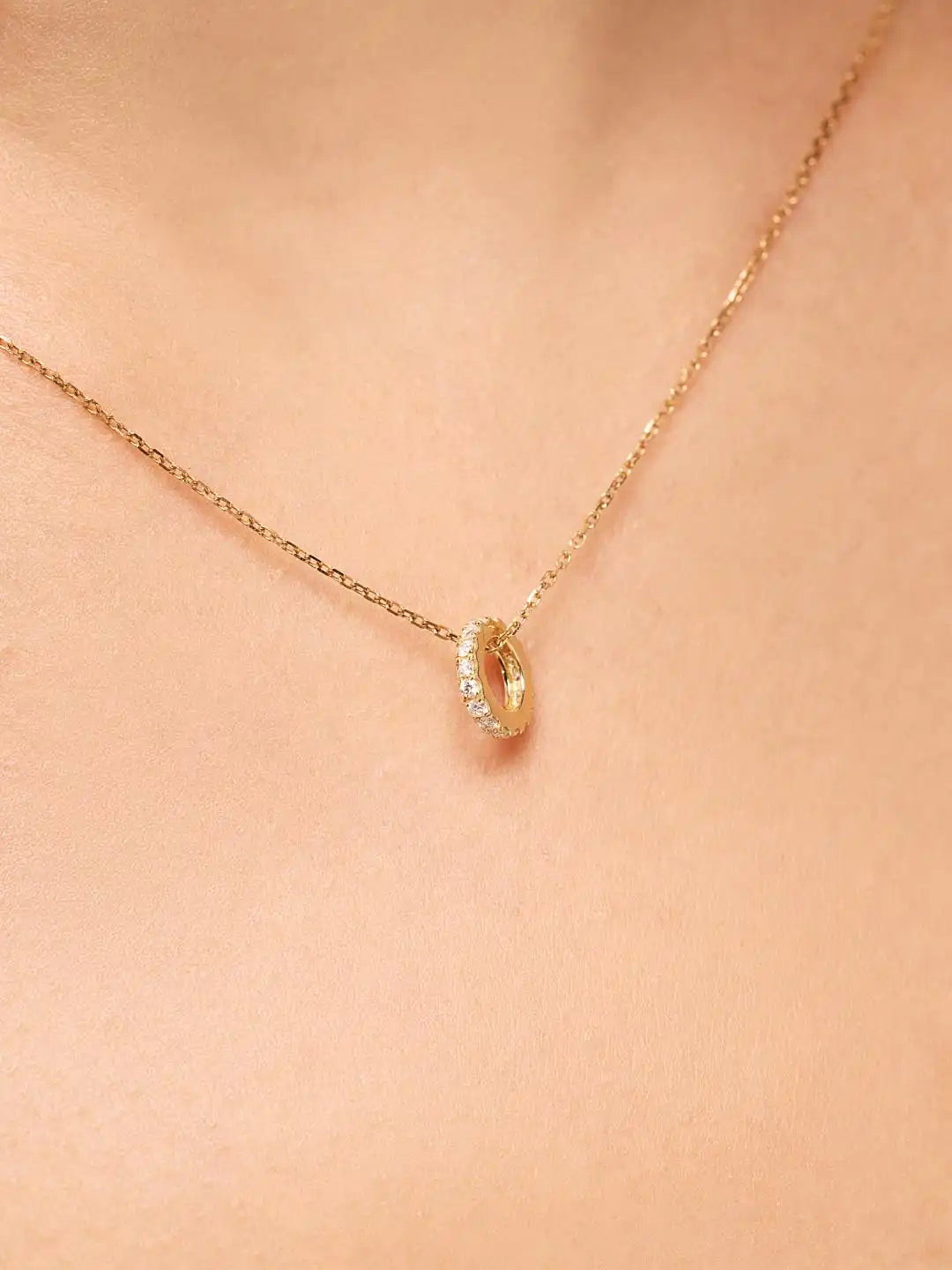 Solid Yellow Gold - Diamond Zeno Charm