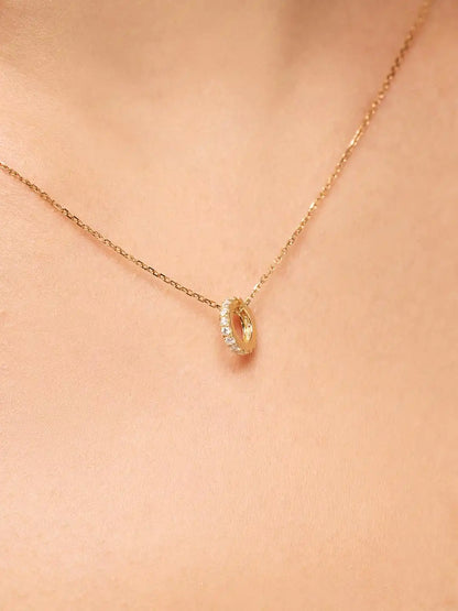 Solid Yellow Gold - Diamond Zeno Charm