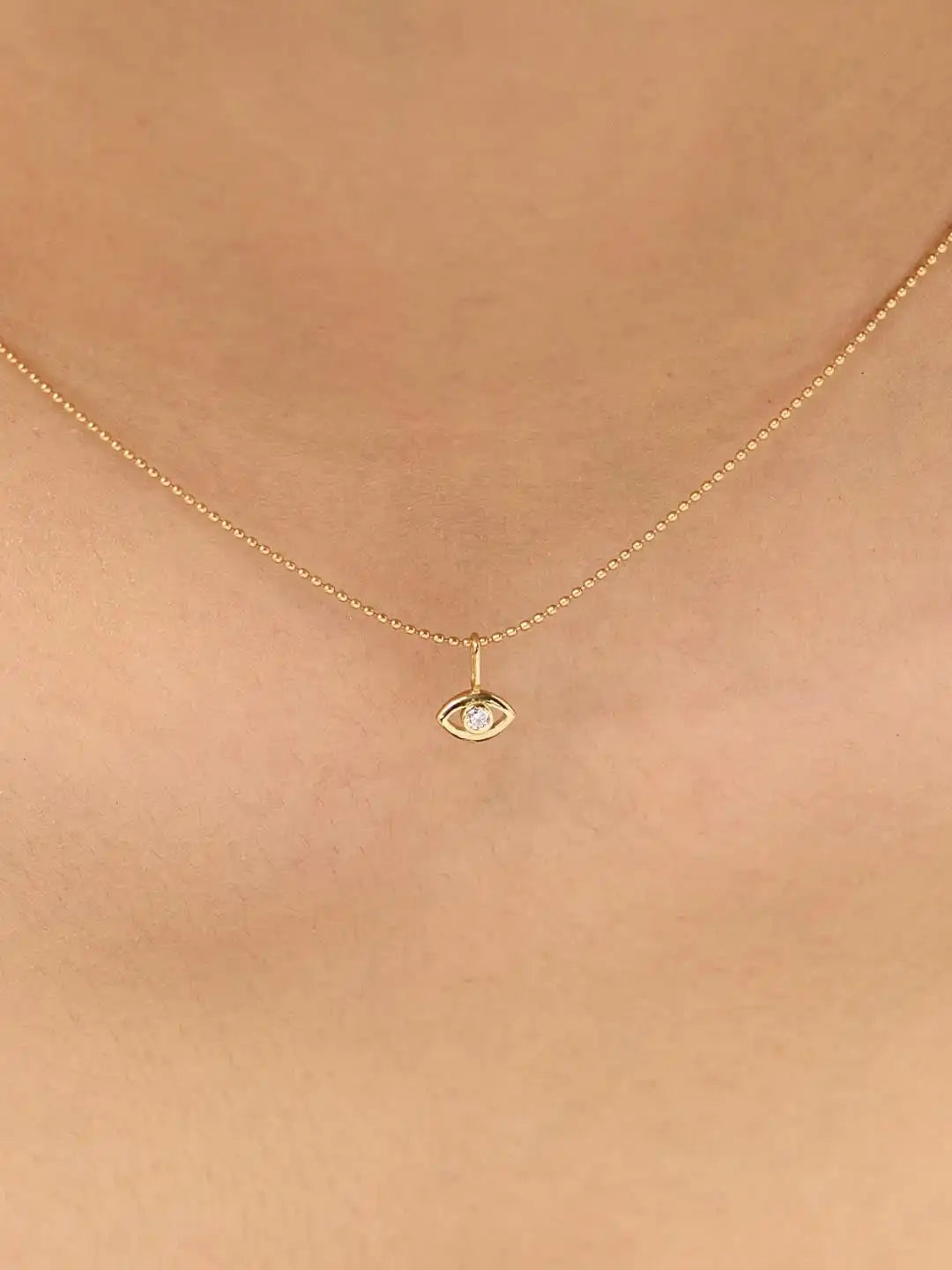 Gold Pendant - Gold Mini Evil Eye Charm
