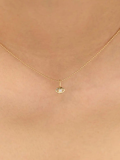 Gold Pendant - Gold Mini Evil Eye Charm