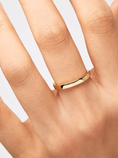 Solid Yellow Gold - Slim Eclipse Ring
