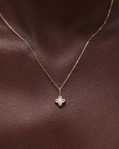 Solid Yellow Gold - Pearl Mini Liora Charm