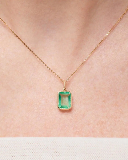 Solid Yellow Gold - Light Pink Sapphire Spritz Necklace