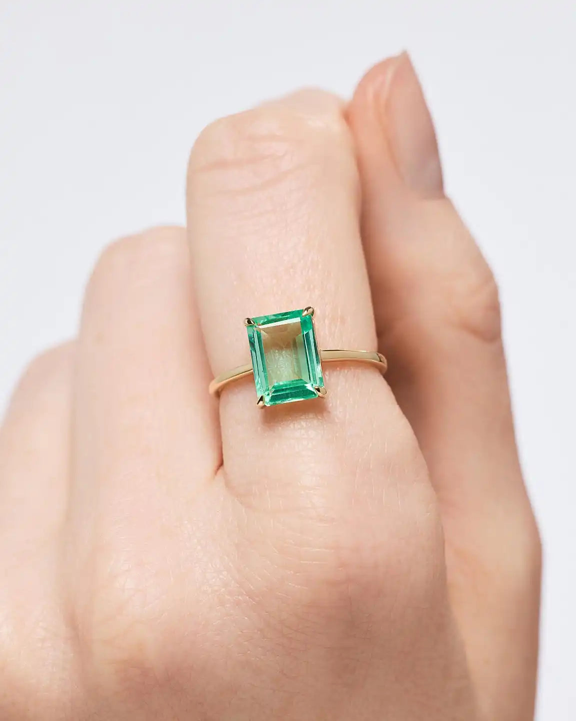 Solid Yellow Gold - Light Pink Sapphire Spritz Ring