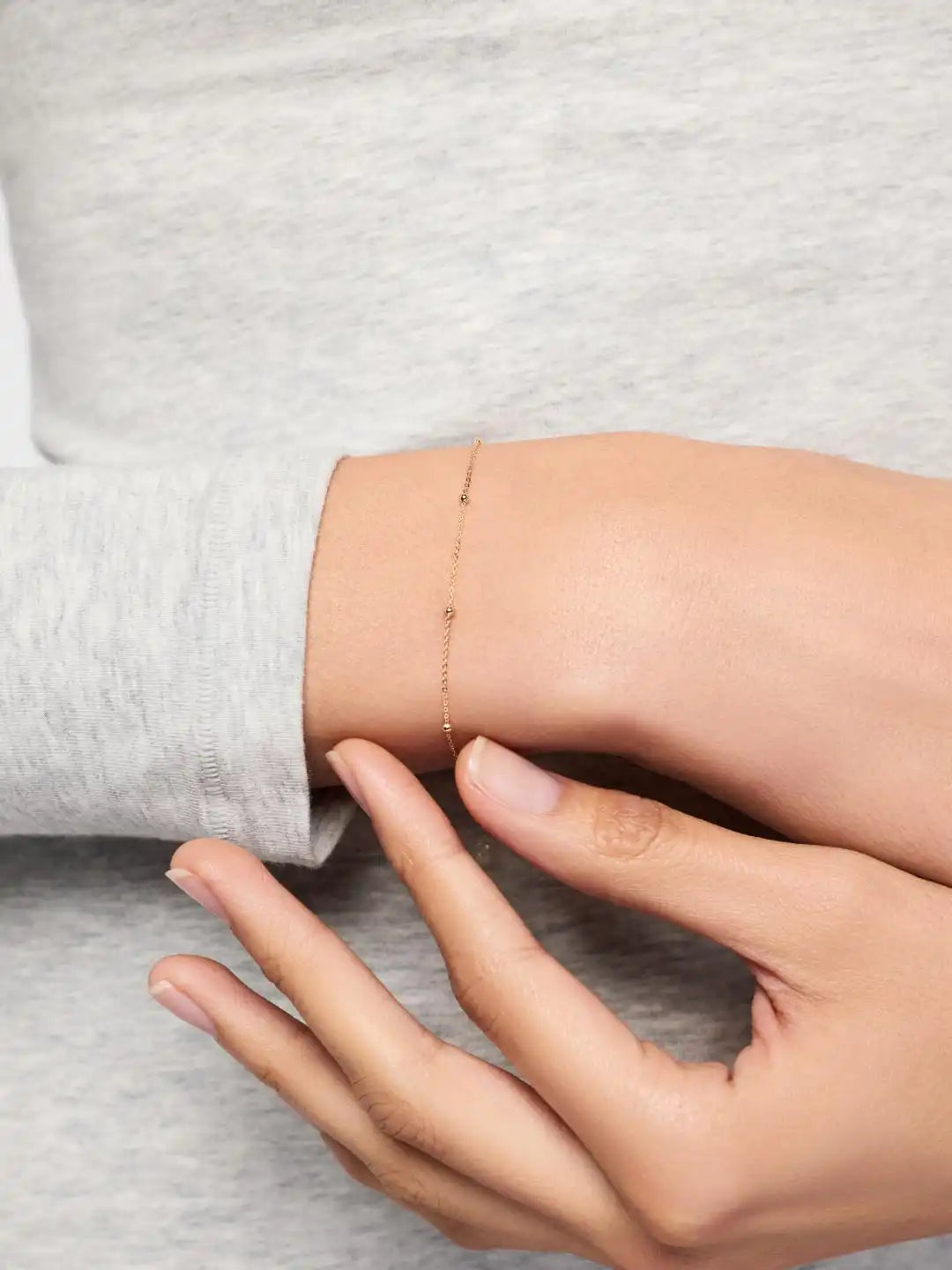 Solid Yellow Gold - Satellite Bracelet