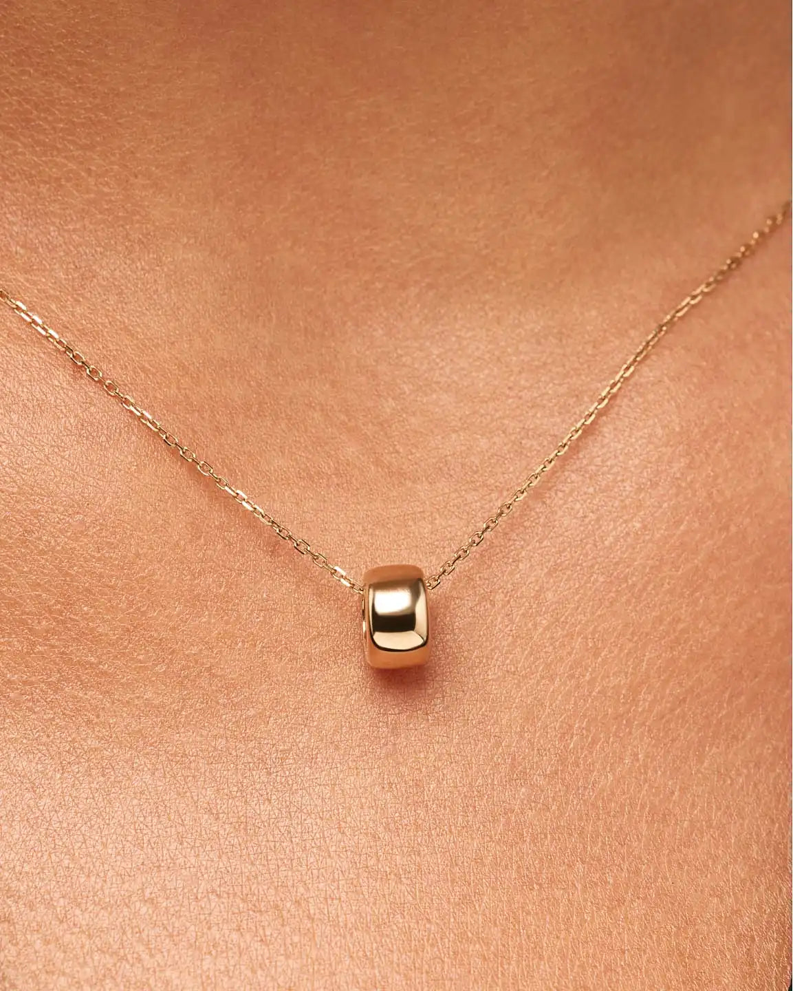 Solid Yellow Gold - Luna Charm