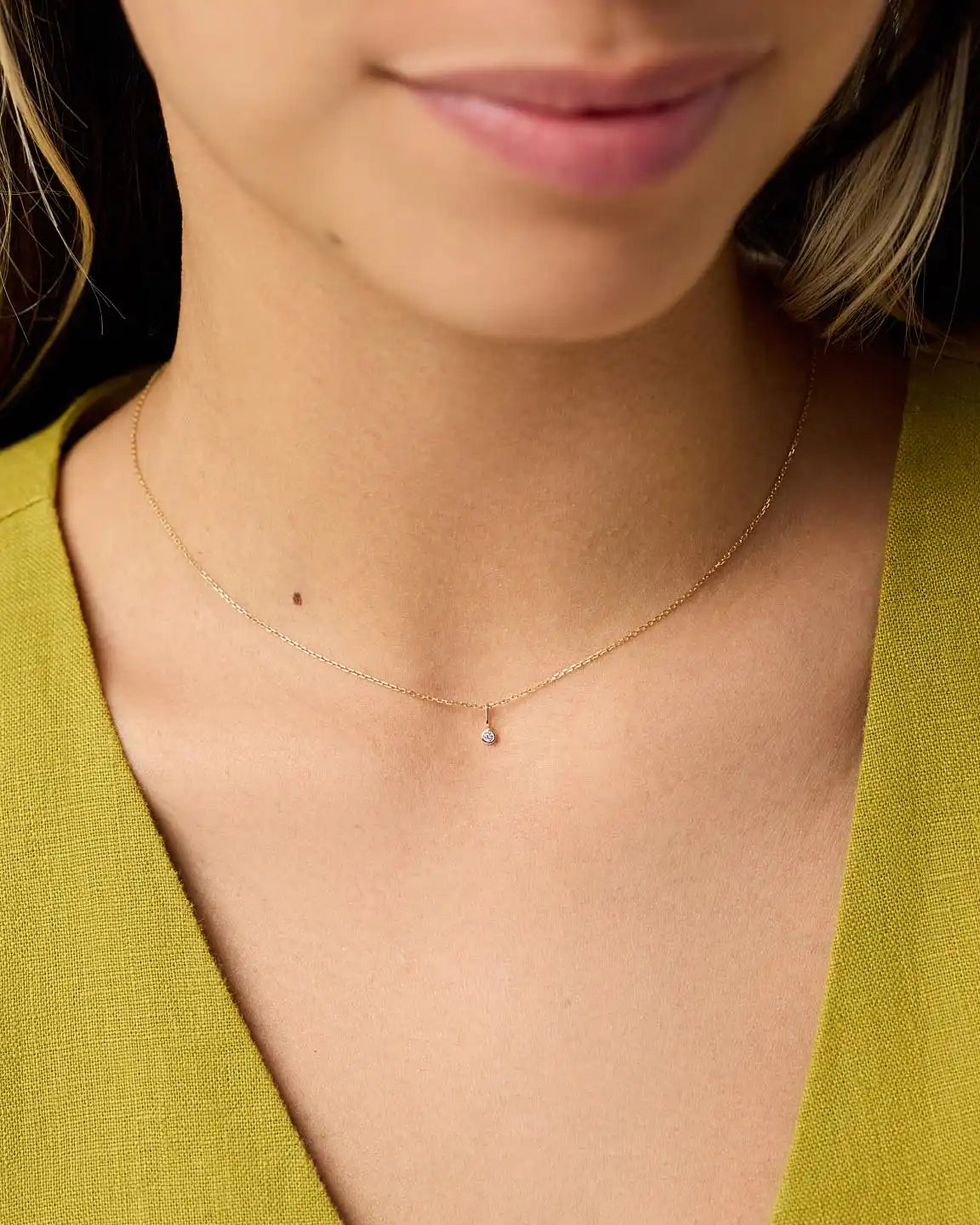 Solid Yellow Gold - Sapphire Mini Birthstone Charm