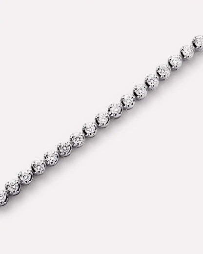 Solid White Gold - Diamond Tennis Bracelet (1/2 ctw)