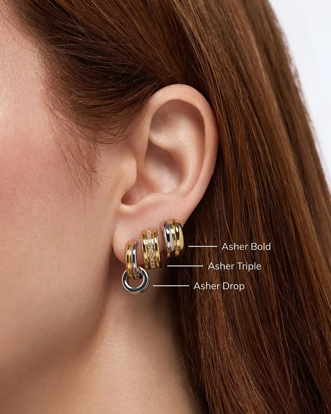 Huggie Hoop Earrings - Asher