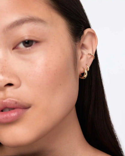 Small Gold Hoop Earrings - Nate Medium