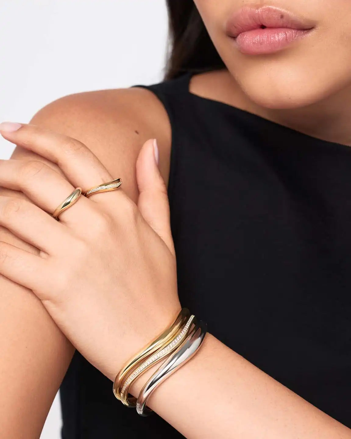 Gold Bangle Bracelet - Talia