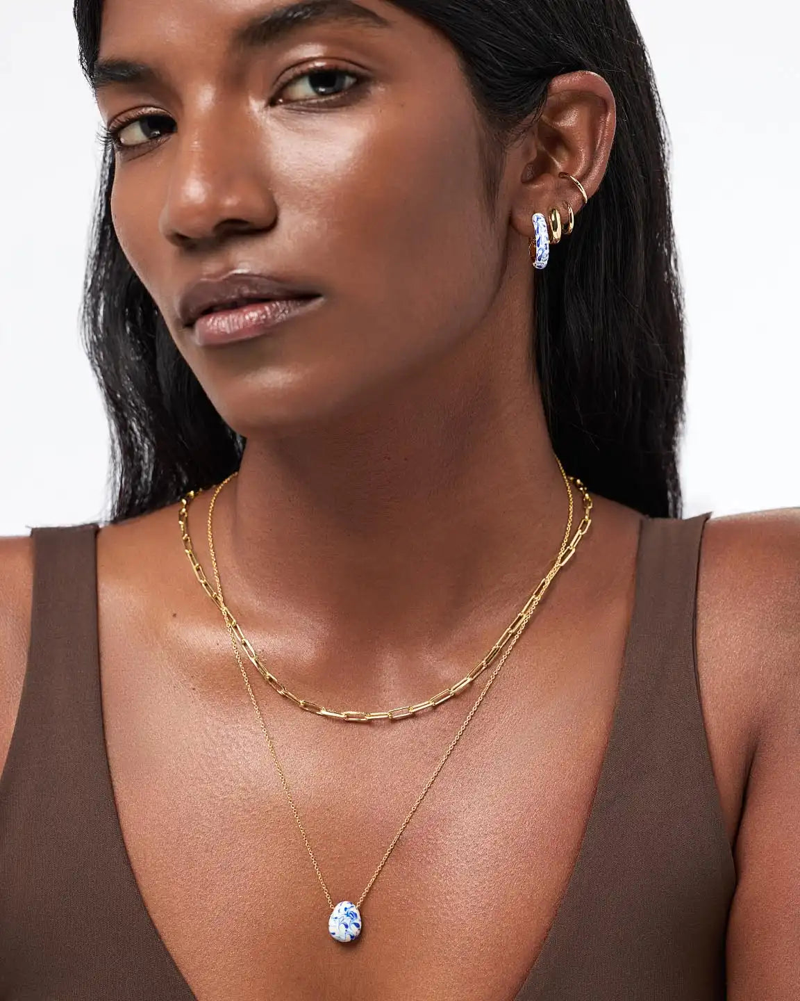 Gold Hoop Earrings - Giulia Medium