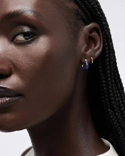 Statement Earrings - Dakota Marble Blue