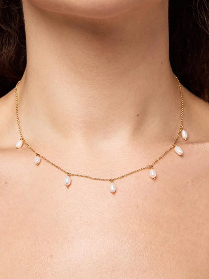 Gold Pearl Necklace - Loki