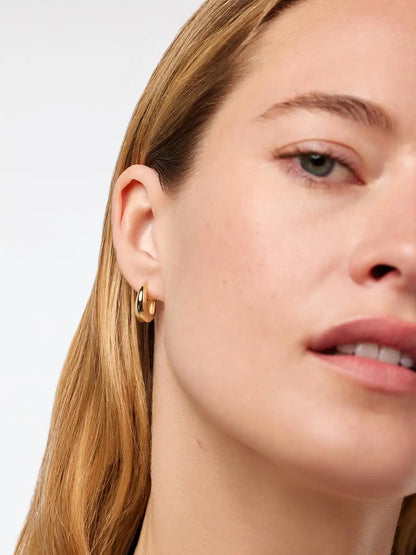 Small Gold Hoop Earrings - Nate Medium