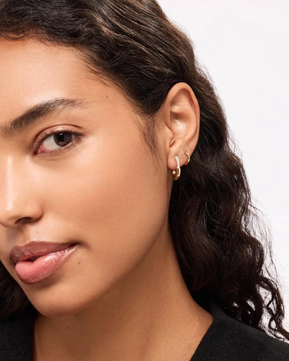 Gold Hoops - Brynley Hoops Two Tone