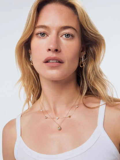 Heart Necklace - Lev Mini Station Necklace