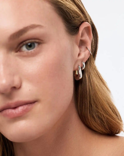 Statement Earrings - Dakota Marble Blue