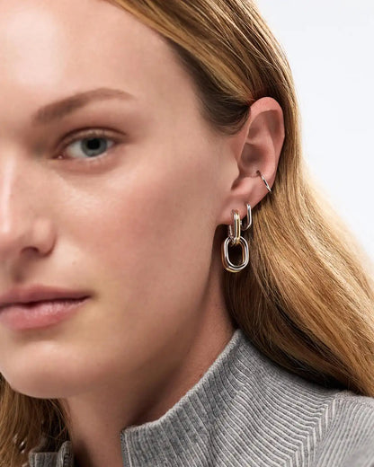 Double Hoop Earrings - Ash Double