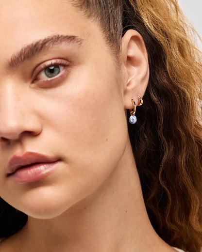 Pearl Huggie Hoops - Frida