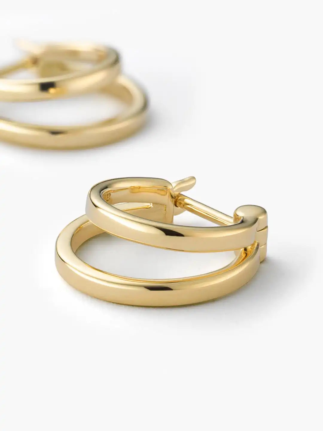 Double Hoop Earrings - Gold Double Hoops