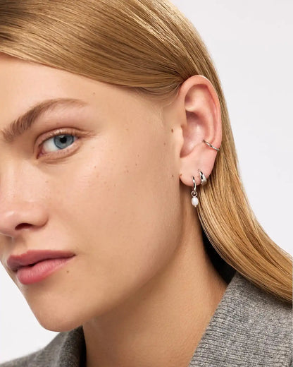 Pearl Huggie Hoops - Frida