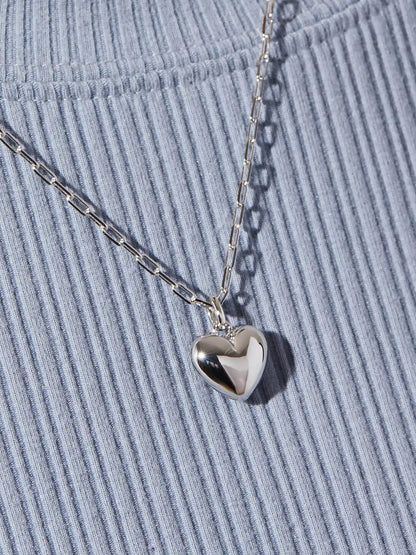 Puffed Heart Necklace - Lev