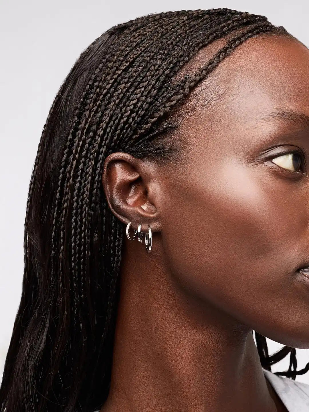 Gold Huggie Hoop Earrings - Pave Huggie Hoops
