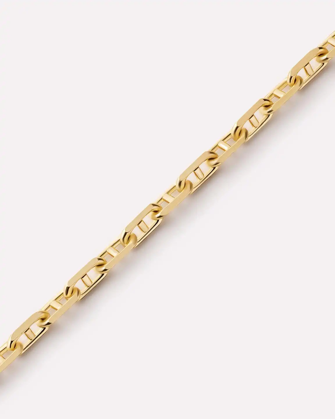 Solid Yellow Gold - Mini Anchor Chain Necklace