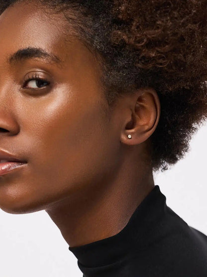 Lab Grown Diamond Earrings - Gold Small Diamond Studs