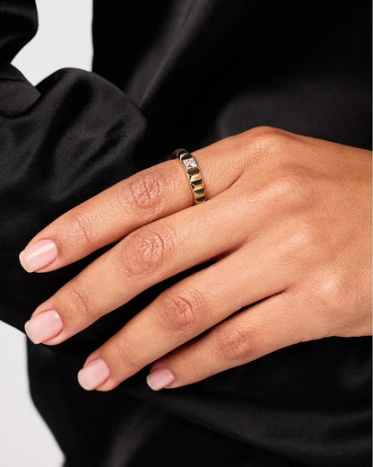 Solid Yellow Gold - Diamond Astrid Ring