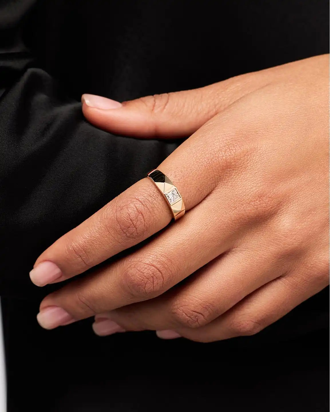 Solid Yellow Gold - Diamond Equinox Ring