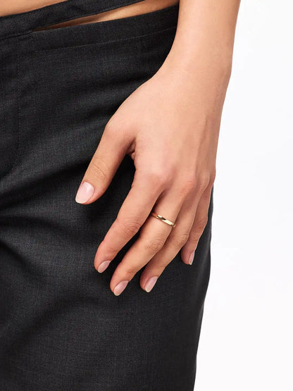 Solid Yellow Gold - Slim Eclipse Ring
