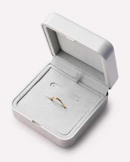 Solid Yellow Gold - Solo Birthstone Ring